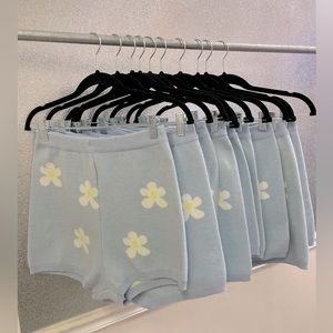 Wholesale Lot- Daisy Sky Blue Knit Shorts Lot